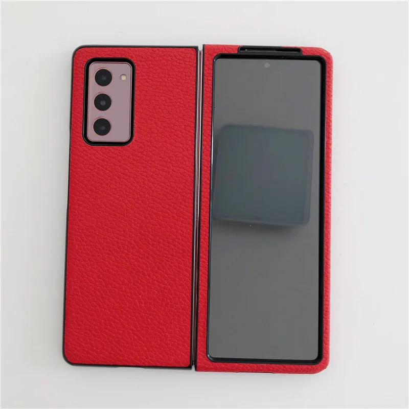 retro case for samsung galaxy z fold2 all inclusive phone case shockproof cover leather shell for galaxy z fold 2 5g case free global shipping