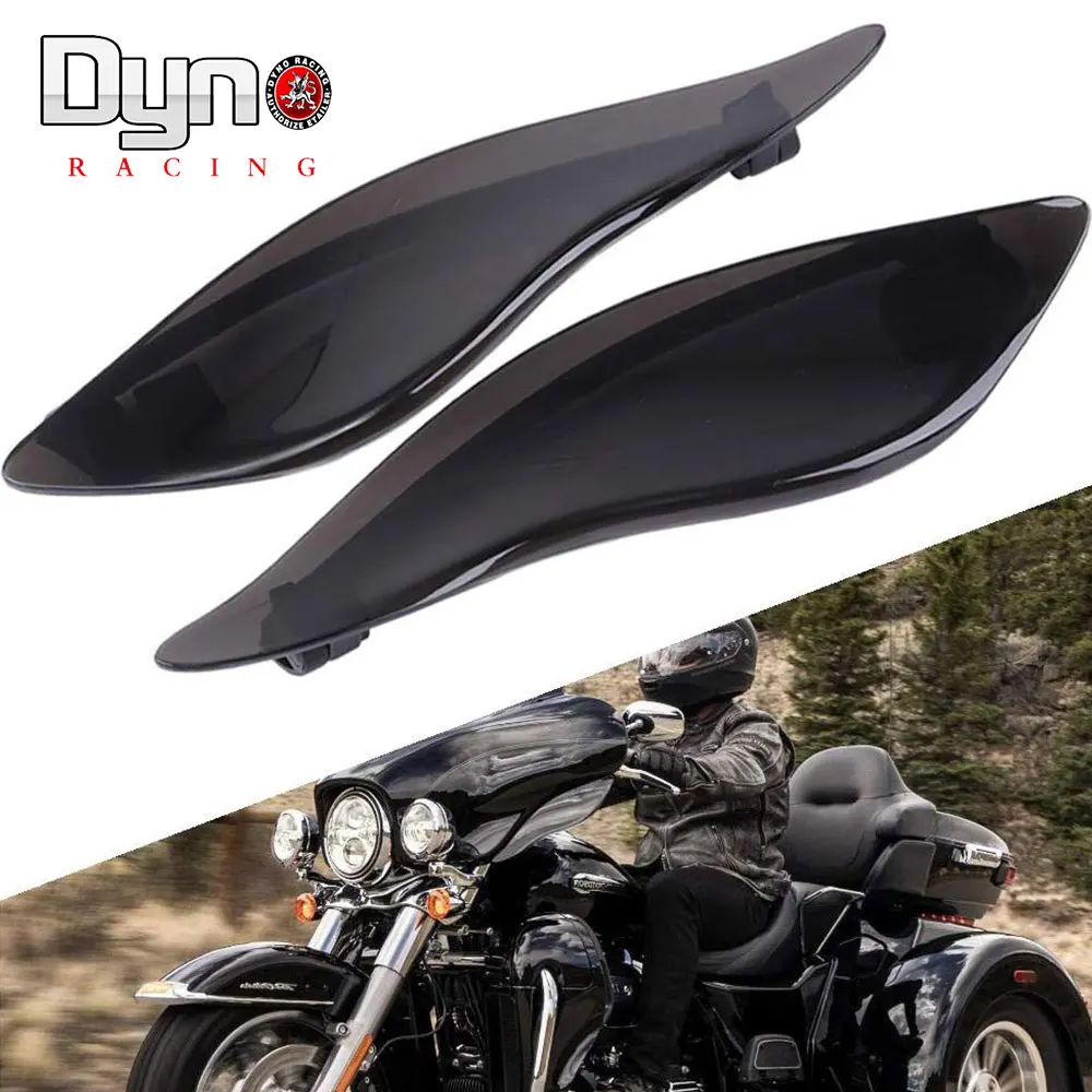 Мотоцикл боковые крылья ветер воздушный дефлектор черный Верхний внешний