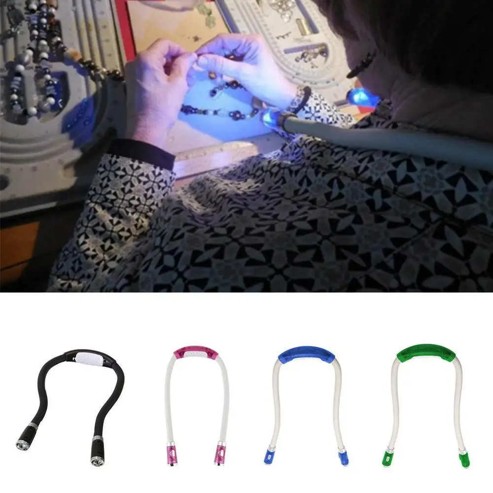 

Convenient Flexible Handsfree Led Neck Hug light Book Novelty Lamp Flash light Night Reading Camping light Led W1G7