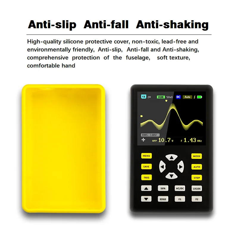 Cleqee 6012 Handheld Digital Oscilloscope 500MS/s Sampling Rate 100MHz Analog Bandwidth Support Waveform Storage 2.4 inch Screen |