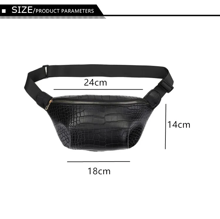 

2021 candy color Waist Bag Fashion Chain Banana New Brand Belt Bag Women Waist Pack PU Leather Chest bag