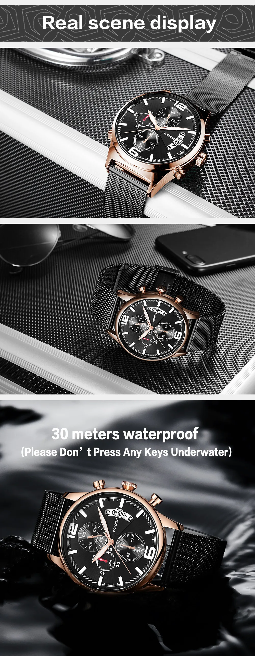 WEIDE Кварцевые Спортивные Повседневные оригинальные мужские часы Топ бренд Роскошные наручные часы из нержавеющей стали Автоматическая Дата Календарь цифровые часы час