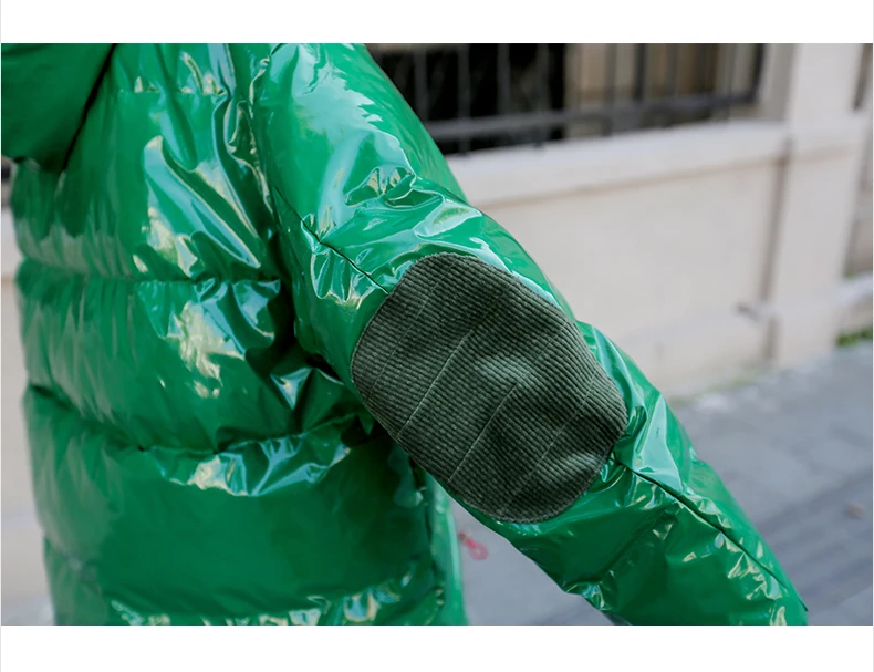 

Fashion Women's Winter Jacket Chic Big Pocket Warm Winter Cotton Jacket Women's Parker Coat New Arrival Hooded Glossy Jacket Wom