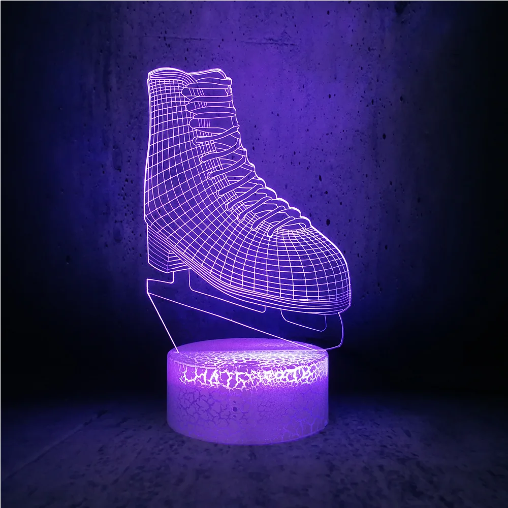 Новинка обувь для хоккея и скейта с лезвием льда светодиодсветодиодный лампа 3D