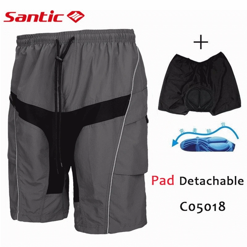 Santic мужские велосипедные шорты MTB Baggys дорожные мешковатые шорты с крутым 3D гелевым подкладом бермуды ciclismo Одежда