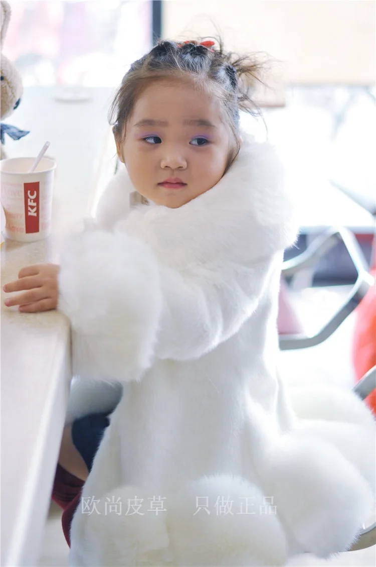 New 2019 Baby Girls Long Sleeve Winter Wedding Faux Fur Brand Coat for Formal Soft Party Kids Outwear | Детская одежда и обувь