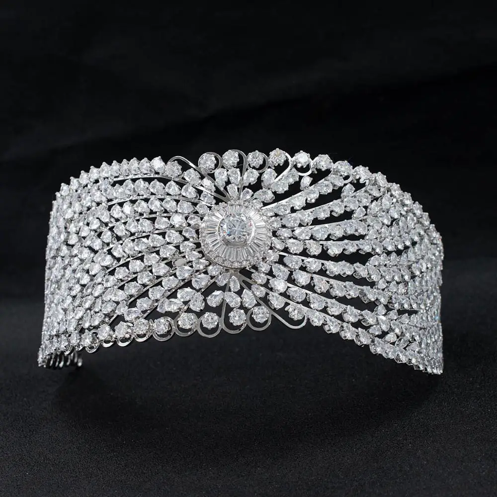 

Handmade 2020 New Cubic Zirconia Bridal Wedding Big Soft Headband Hairband Tiara Hair Jewelry Accessories Hairpieces CHA10037