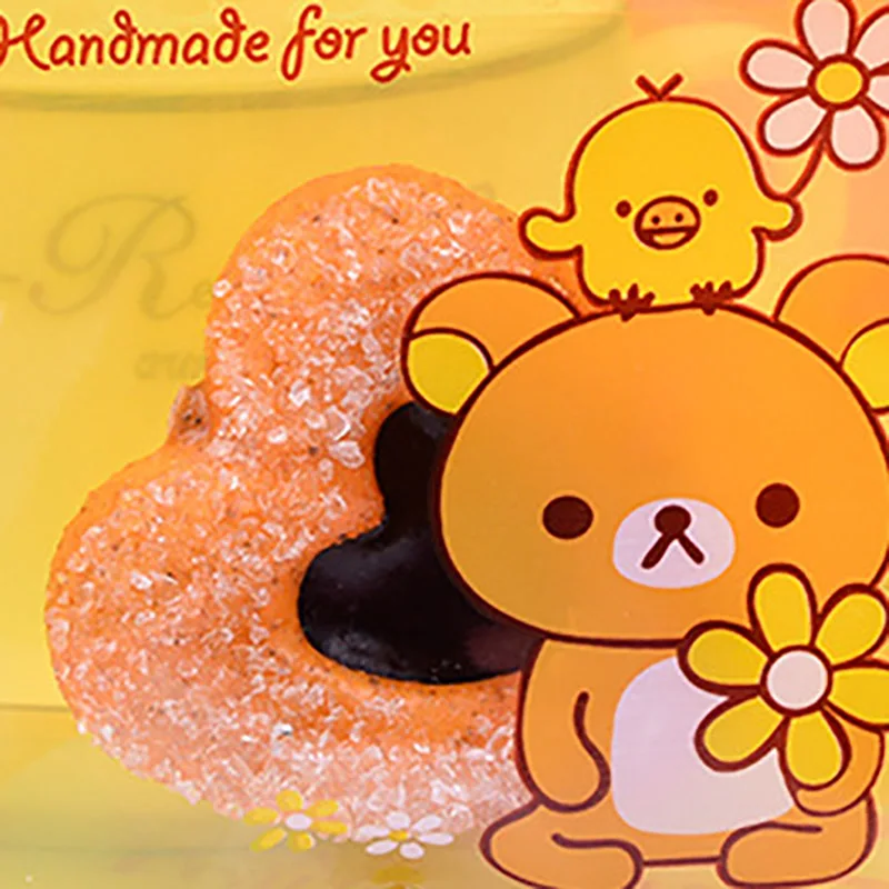 100 шт. подарочные пакеты с мультяшным медведем для конфет|Подарочные сумки и