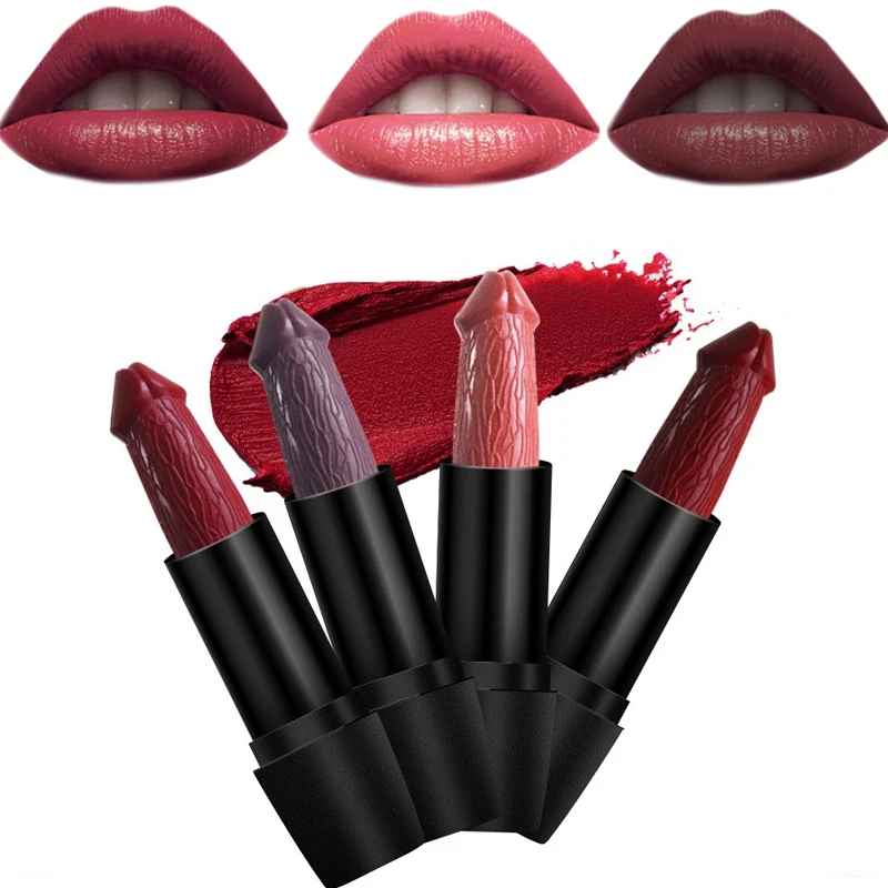 20 цветов в форме пениса Грибная головка Сексуальная Губная Помада Макияж помада