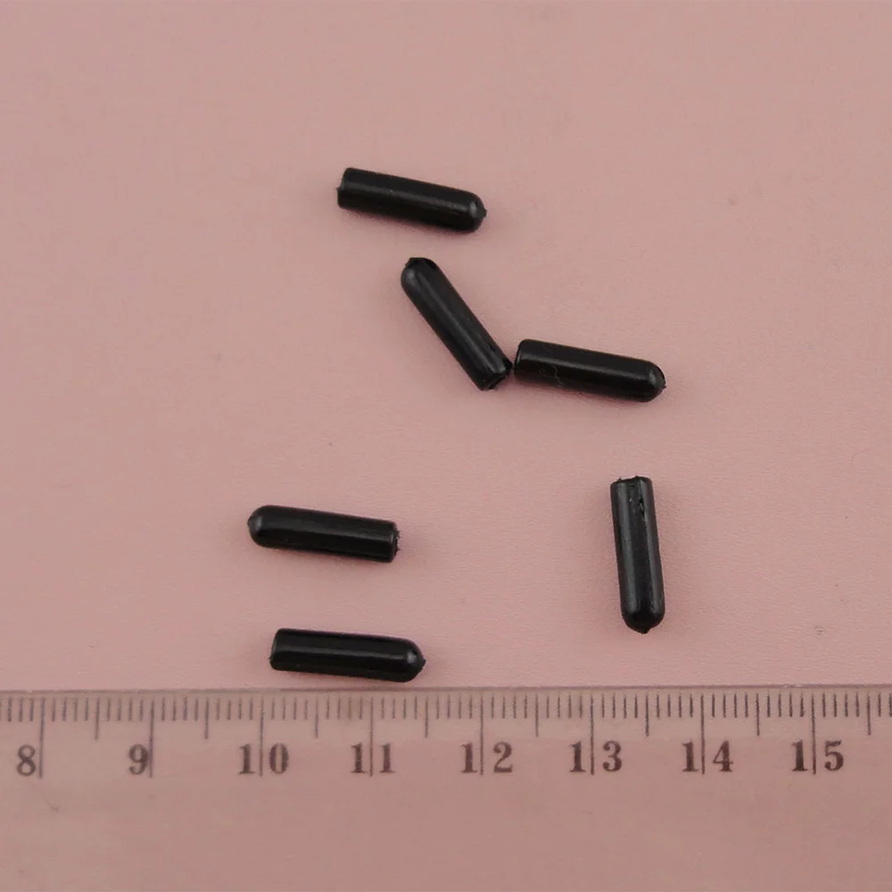 200 шт. черные резиновые наконечники малого размера 15 мм * 4 для головных повязок 3 и