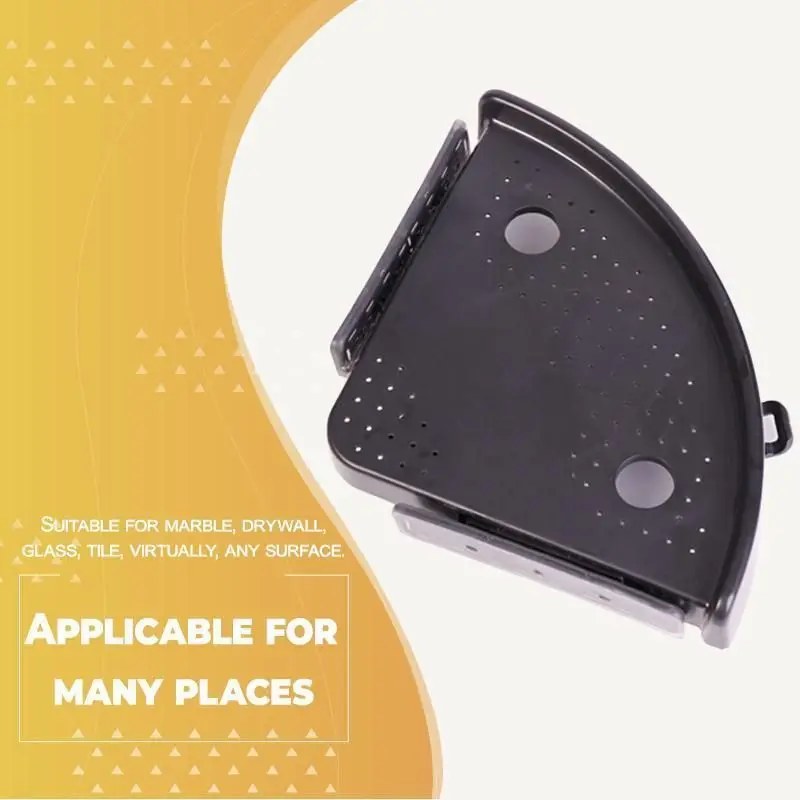 Пластиковая полка органайзер для ванной комнаты угловая с защелкой душа