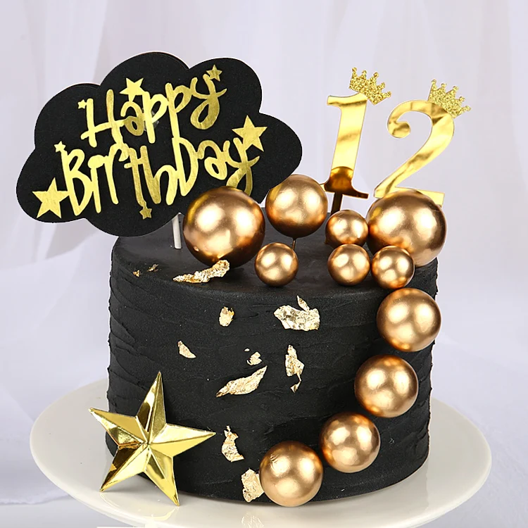 Gold and silver ball birthday cake placement baking simulation plugin ins cool wind Christmas decorations（1-4 cm)） | Игрушки и хобби