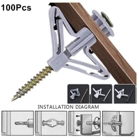 100pcs expansion tube drywall anchor kit with screws fastener self drilling wall home pierced special nylon plastic gypsum board