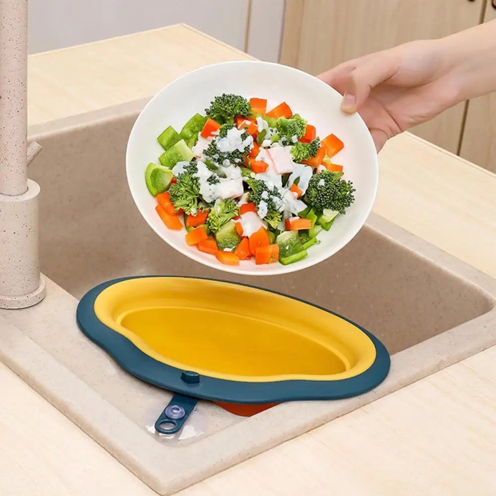 

Plastic Drain Basket Sink Filter Shelf with Suction Cup Fruit Vegetable Drainer Sponge Rack Household Drain Basket for Kitchen