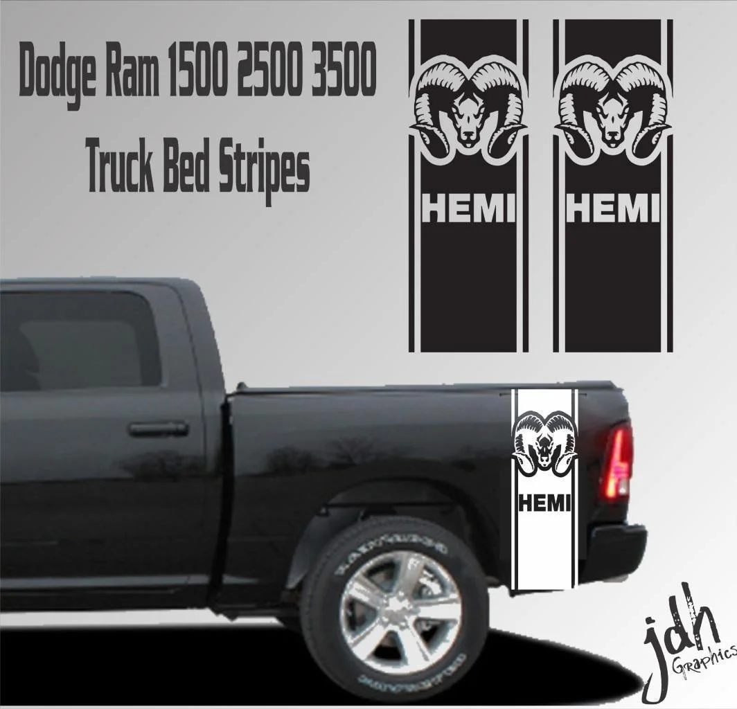 2xfor Dodge Ram 1500 2500 3500 кузов пикапа полоса виниловые наклейки в виде Фотообоев c