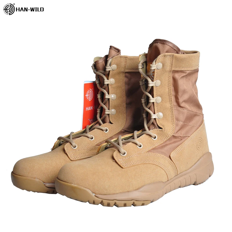 

HAN WILD Ultralight Boots Military Shoes Combat Tactical Ankle Boots Men Unisex Army Male Jungle Boots Outdoor Hiking Boots