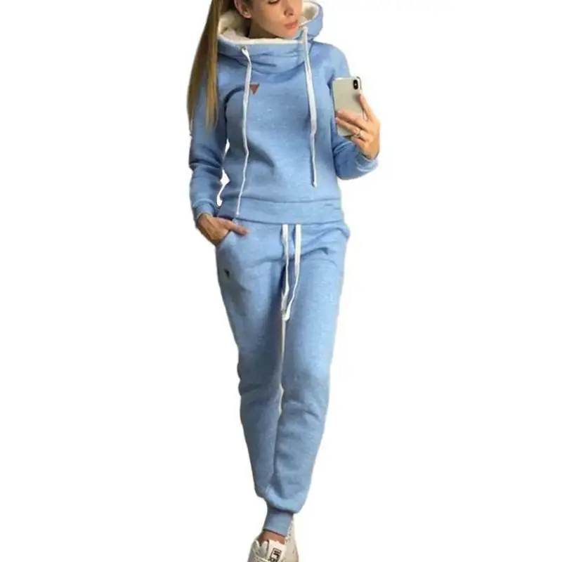 Зимний теплый комплект из 2 предметов Женский одежды Толстовки и брюк