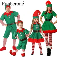 ranberone family christmas striped family matching outfits 2020 xmas clothes adult kids cosplay party clothes full sleeve suit