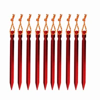 10pcs 18cm aluminum alloy outdoor camping trip tent peg ground nail stakes