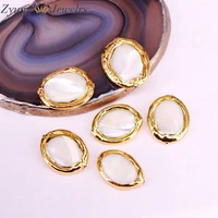 10pcs freedom pearl shell connector beads gold electroplated charm connectors spacers findings