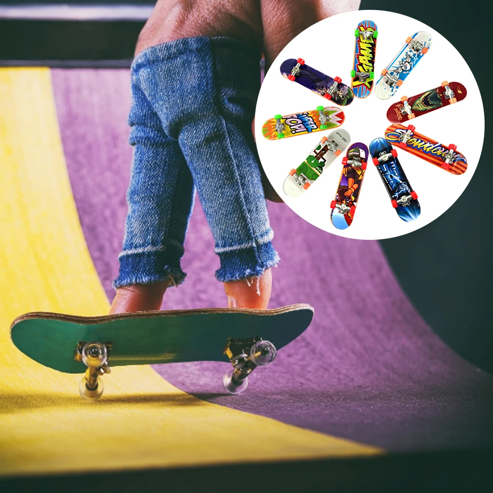 

1pcs High Quality Cute Party Favor Kids Children Mini Finger Board Fingerboard Alloy Skate Boarding Toys Gift (random Color)