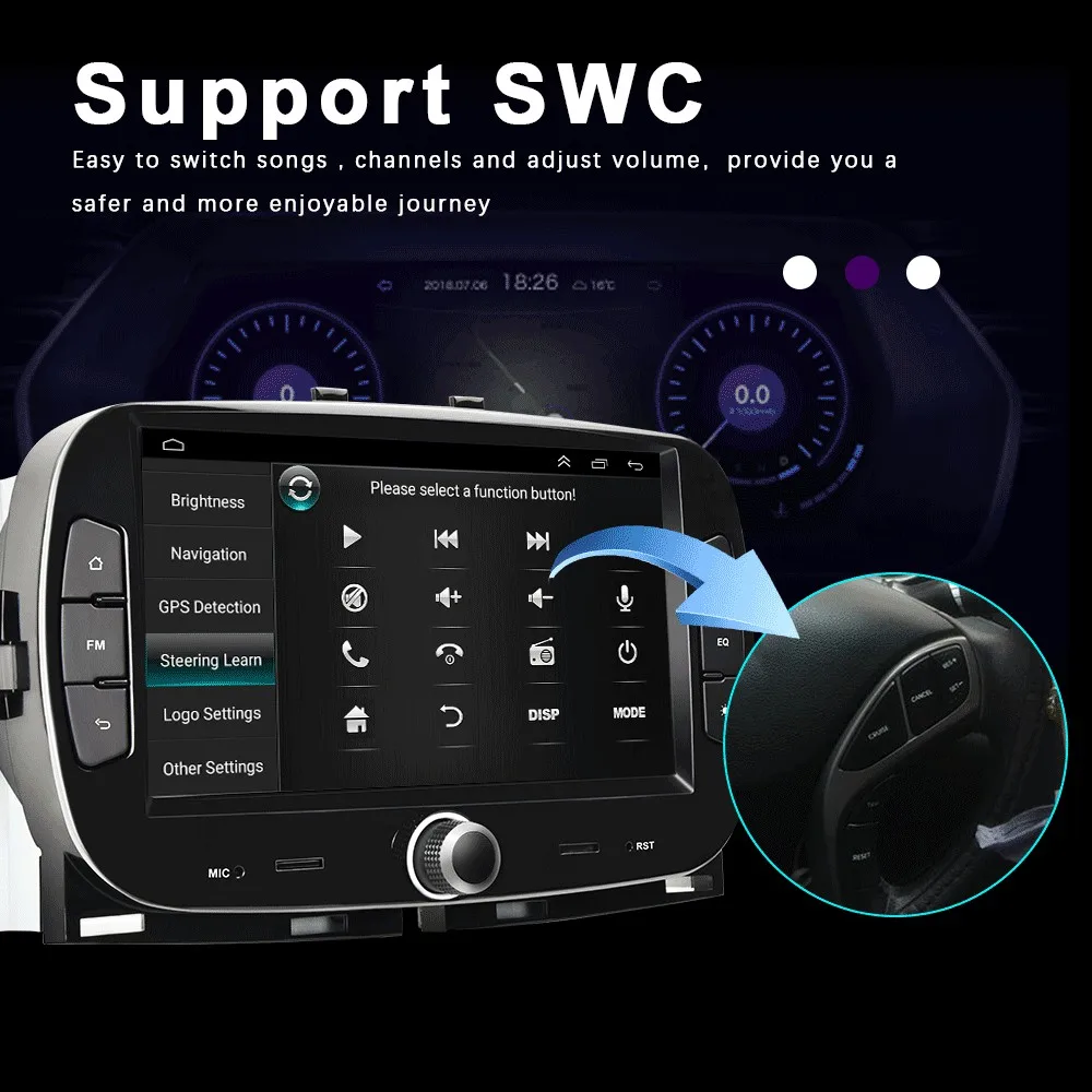 Автомобильное радио Podofo 2Din Android 10 0 стерео 7-дюймовый GPS-навигатор Bluetooth
