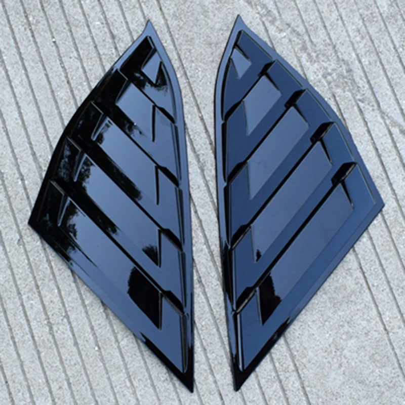 

Quarter Window 47* 20.3cm Side Decor Panel Trim ABS Set Gloss Black 2X