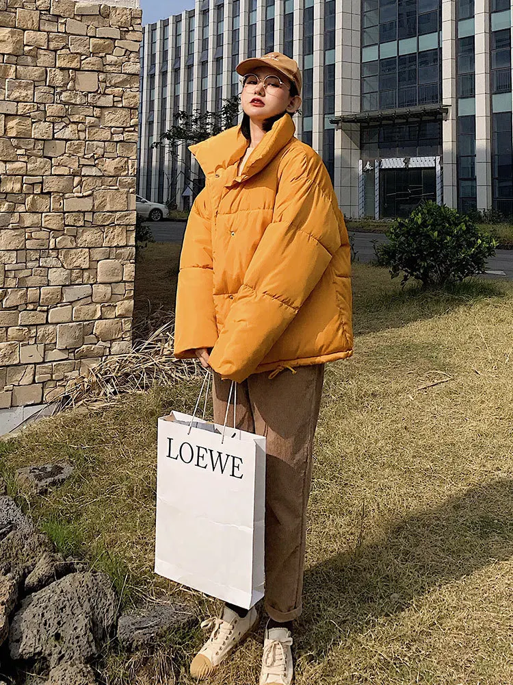 Хлопковая стеганая куртка 2019 хлопковая одежда женское легкое негабаритное