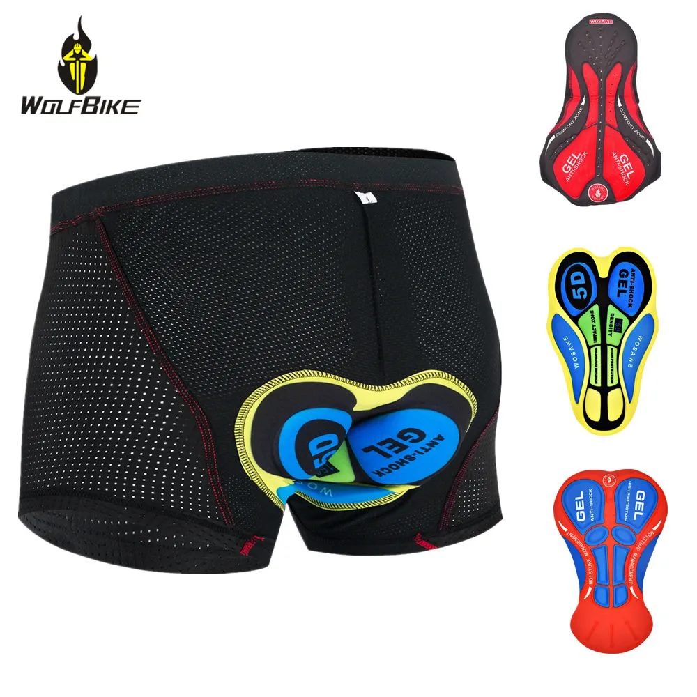 WOSAWE 2021 мужское женское Велосипедное Нижнее белье Шорты 5D мягкие противоударные