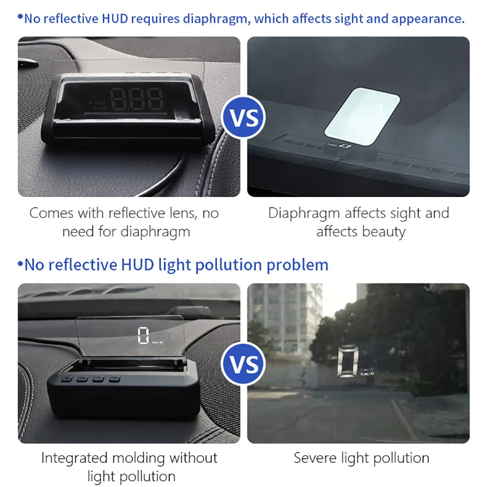 Универсальный Автомобильный дисплей HUD Hud для стайлинга OBD скорость миль/ч