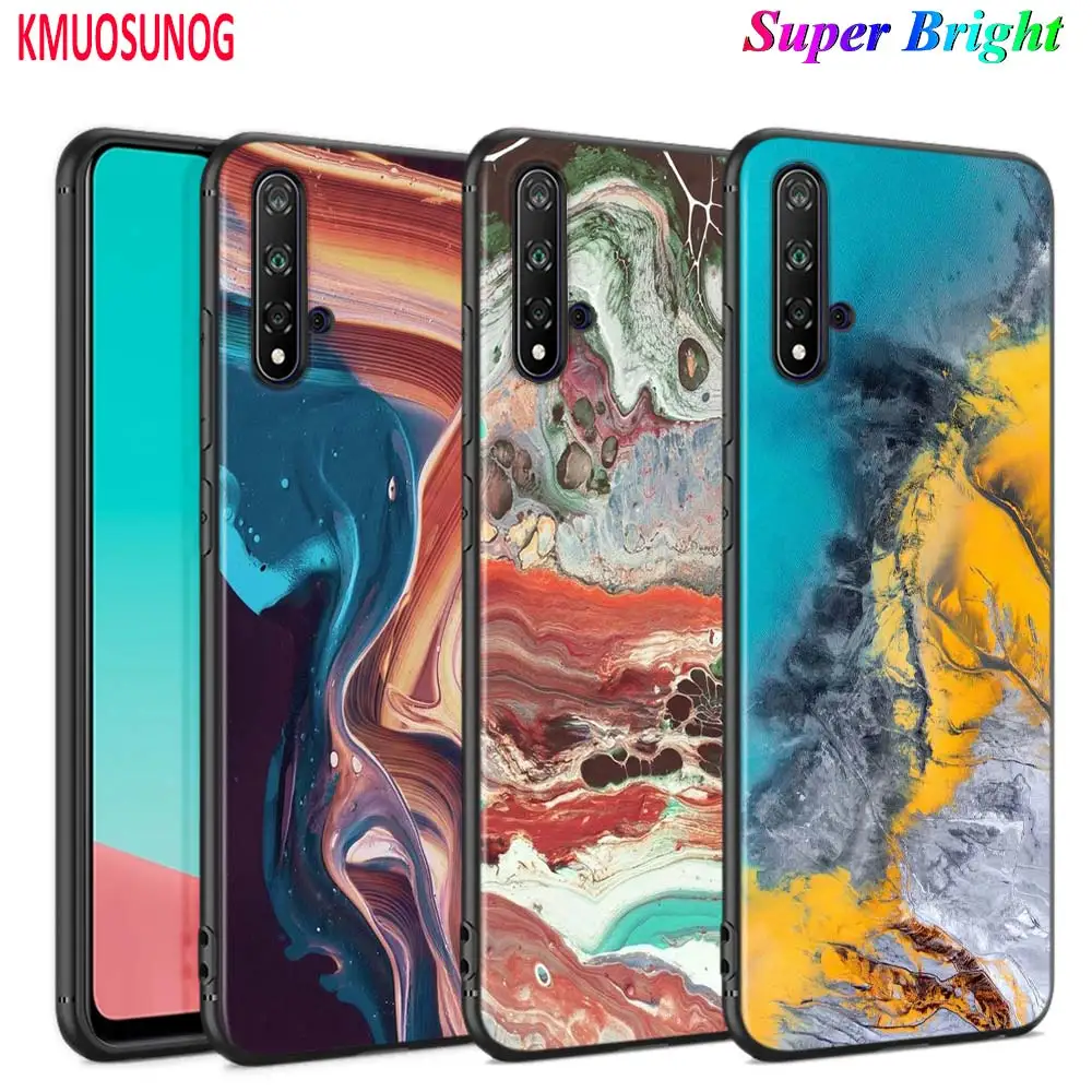 

Black Cover Luxury Marble Fashion for Huawei Nova 5 3i P Smart Z Plus 2019 P30 P20 Pro P10 P9 P8 Lite Plus Phone Case