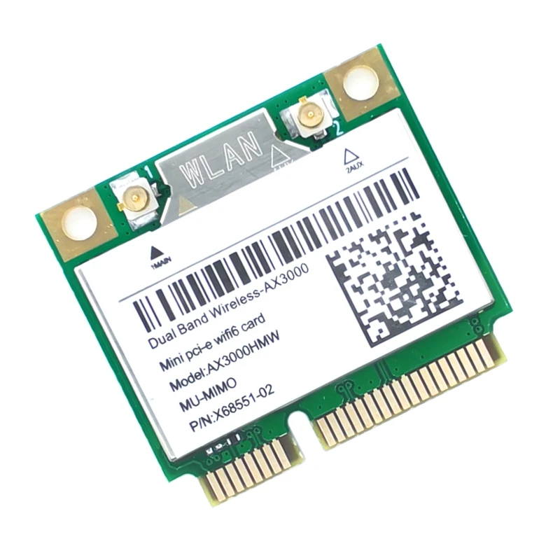 

AX200 Mini PCI-E AX3000 Wi-Fi 6 Wireless Adapter Dual Band Bluetooth 5.1 Wifi Card 802.11AX 2.4G/5G Wlan Windows 10