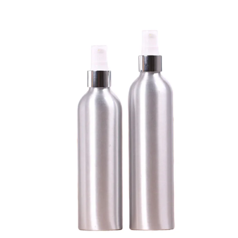 

High Capacity 150ml 200ml 250ml 300ml Fashion Bright Sliver Press Pump Lotion Bottle Empty Cosmetic Containers Metal 5pcs/lot