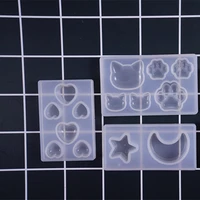 2pcs cat bear paw heart moon star silicone mold resin silicone mould handmade diy jewelry making epoxy resin molds