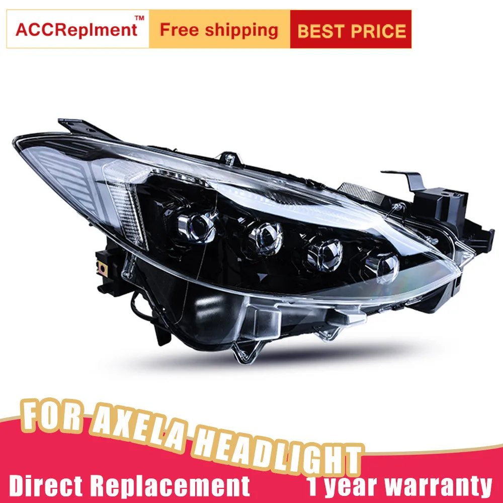 

2Pcs LED Headlights For Mazda 3 Axela 2014-2016 led car lights Angel eyes Full LED Fog lights LED Daytime Running Lights