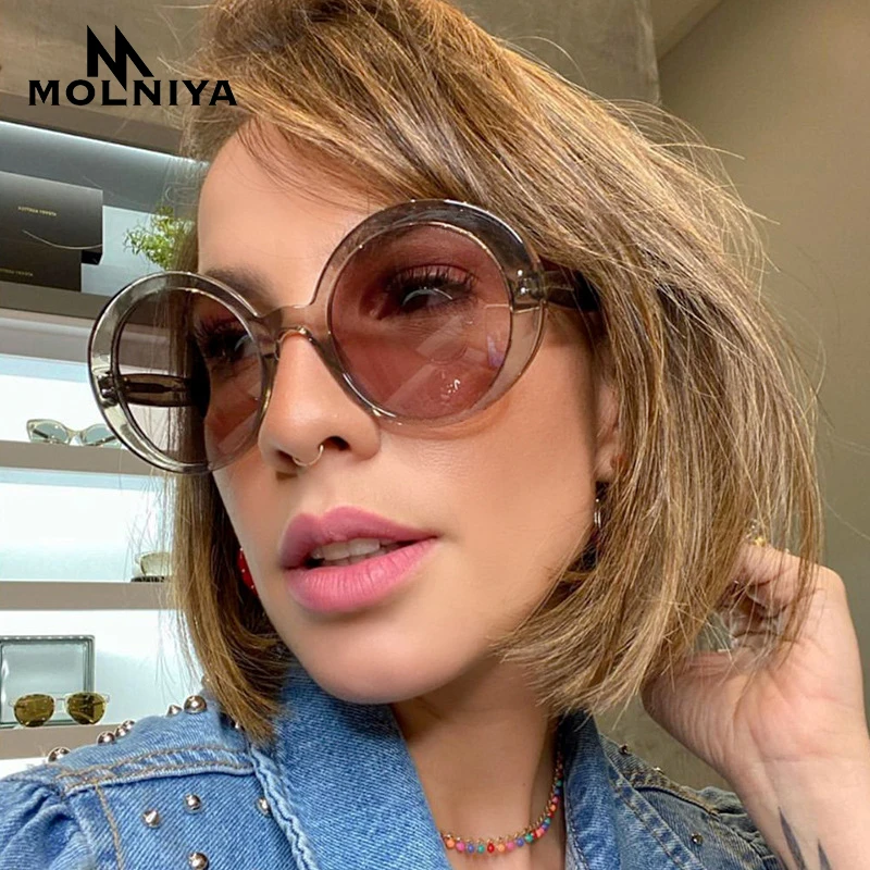 

Солнцезащитные очки Mi nail женские, роскошные брендовые Дизайнерские Большие винтажные круглые солнечные очки UV400 в стиле ретро для вождения,...