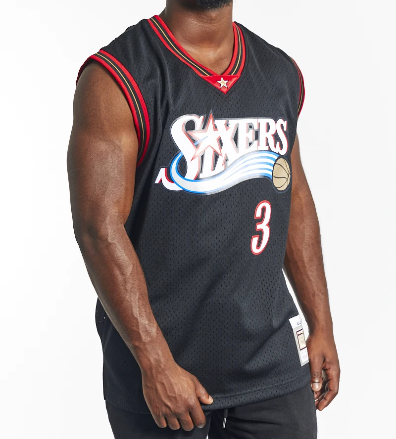 

2021Mens New American Basketball Jerseys Clothes Philadelphia 76ers Allen Iverson European Size Ball Pants T Shirts Cool Tops