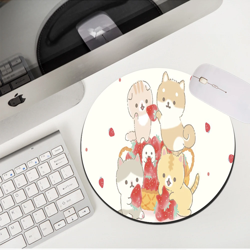 

MRGLZY Прямая поставка Kawaii Kitty маленький коврик для мыши Genshin ударопрочный коврик для мыши Настольный коврик Нескользящий Резиновый ПК игровые...