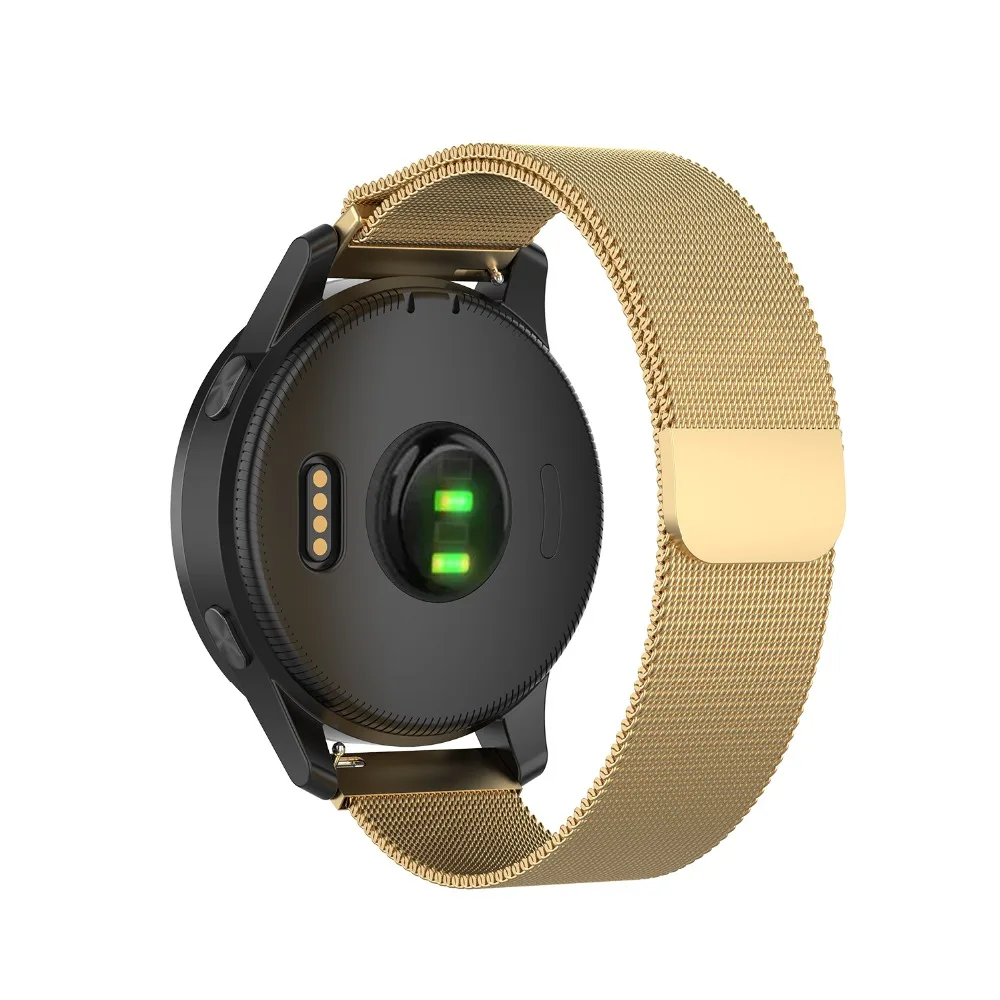 18 мм 20 мм 22 мм Миланский ремешок для часов Garmin Vivoactive 3 4 смарт-ремешок Ремешок для браслетов для Garmin Vivoactive 4S из нержавеющей стали