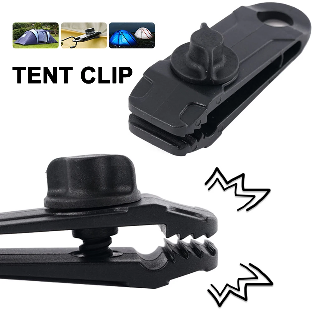 

1/4pcs Tent Clip Adjustable Plastic Windproof Tent Clip Reusable Outdoor Tarpaulin Clips For Camping Nylon Spiral Canopy Clip