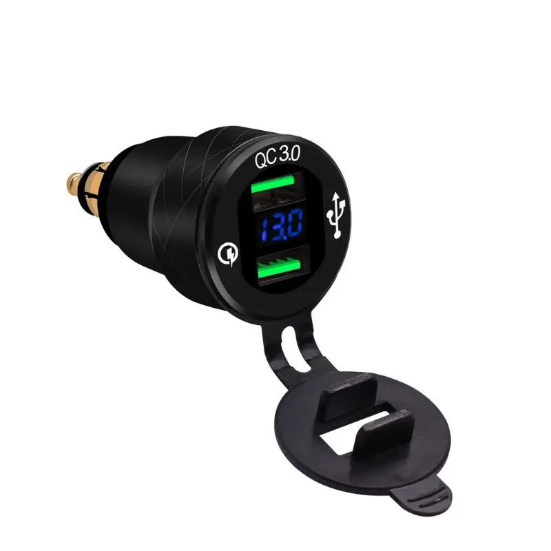 

Hella Din Aluminum QC3.0 Dual USB Fast Charger LED Voltmeter for B-MW Motorcycle