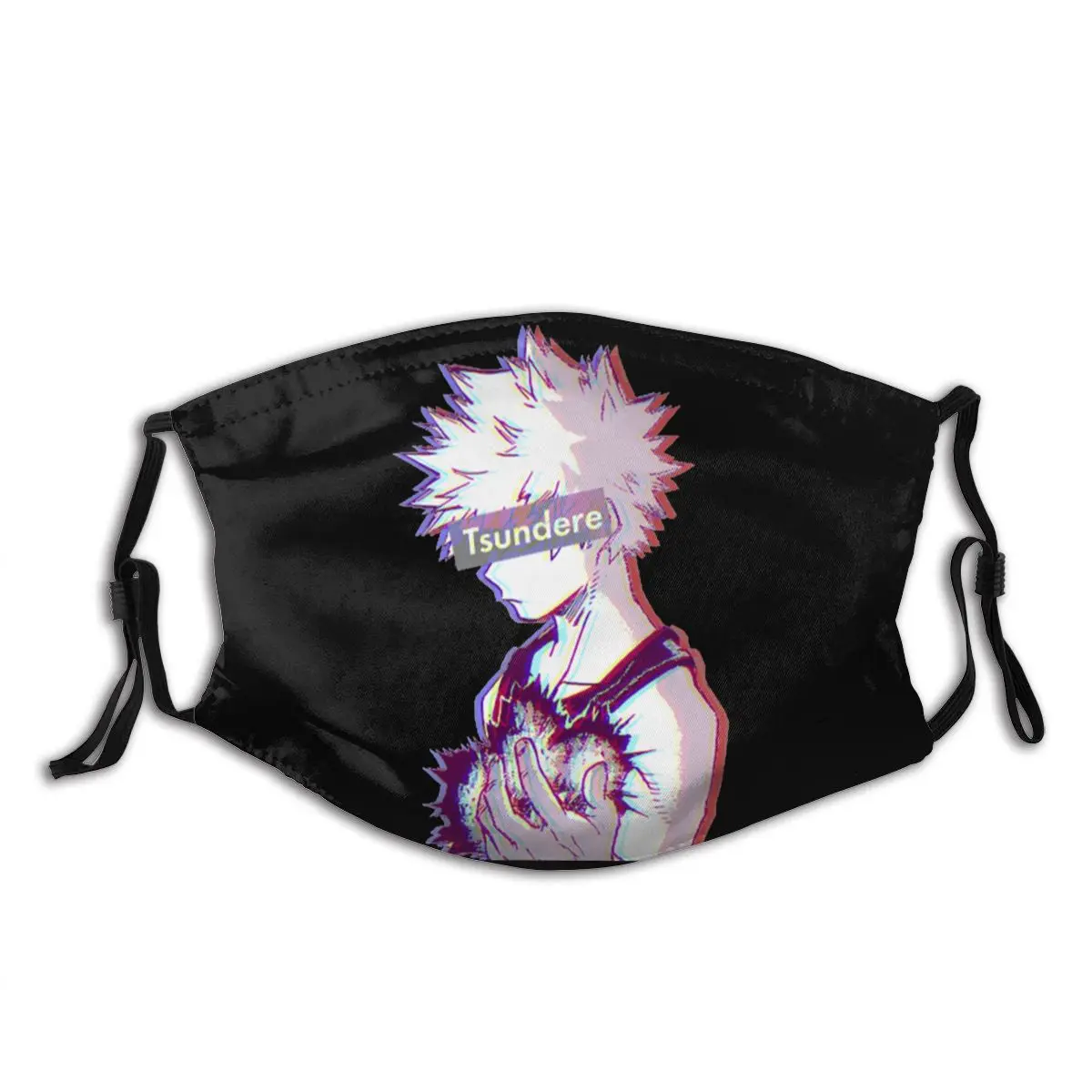 

3D Print Tsundere Bakugo Boku No Hero Academia Reusable Face Mask With Filters Anti-Bacterial Respirator