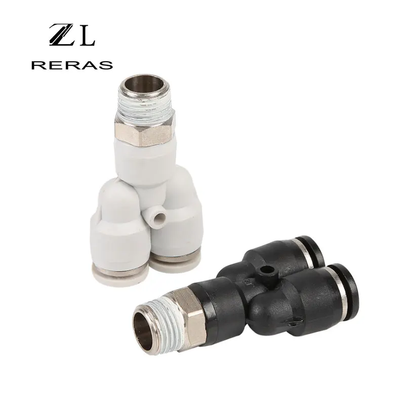 PX белый Y-type 3-сторонний пластиковый медный быстроразъемный шарнирный разъем OD 4 6 8