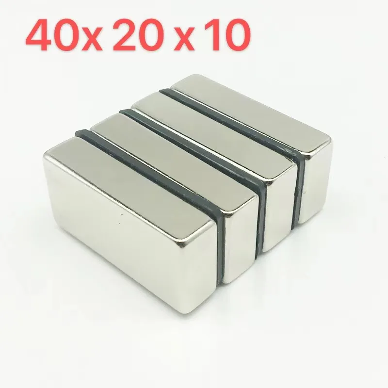 30P супер мощный сильный N50 40x20x10 мм редкоземельный Блок Неодимовый магнит 40*20*10