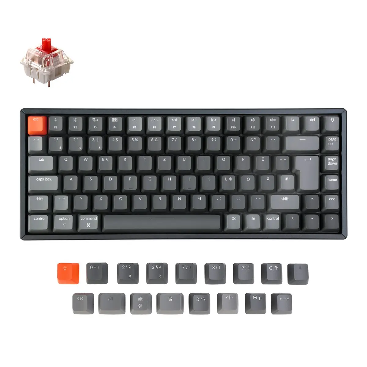 Беспроводная механическая клавиатура Keychron K2 C V2 с Bluetooth немецкая модель RGB