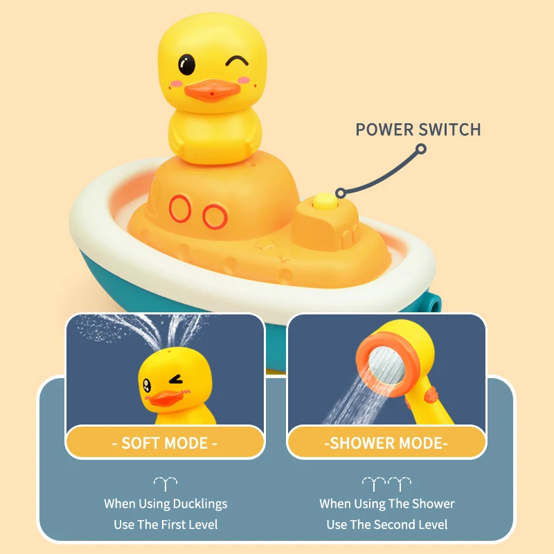 baby bath toys electric duck floating water spray shower game bathroom bathtub faucet sprinkler toy for children kids swimming free global shipping