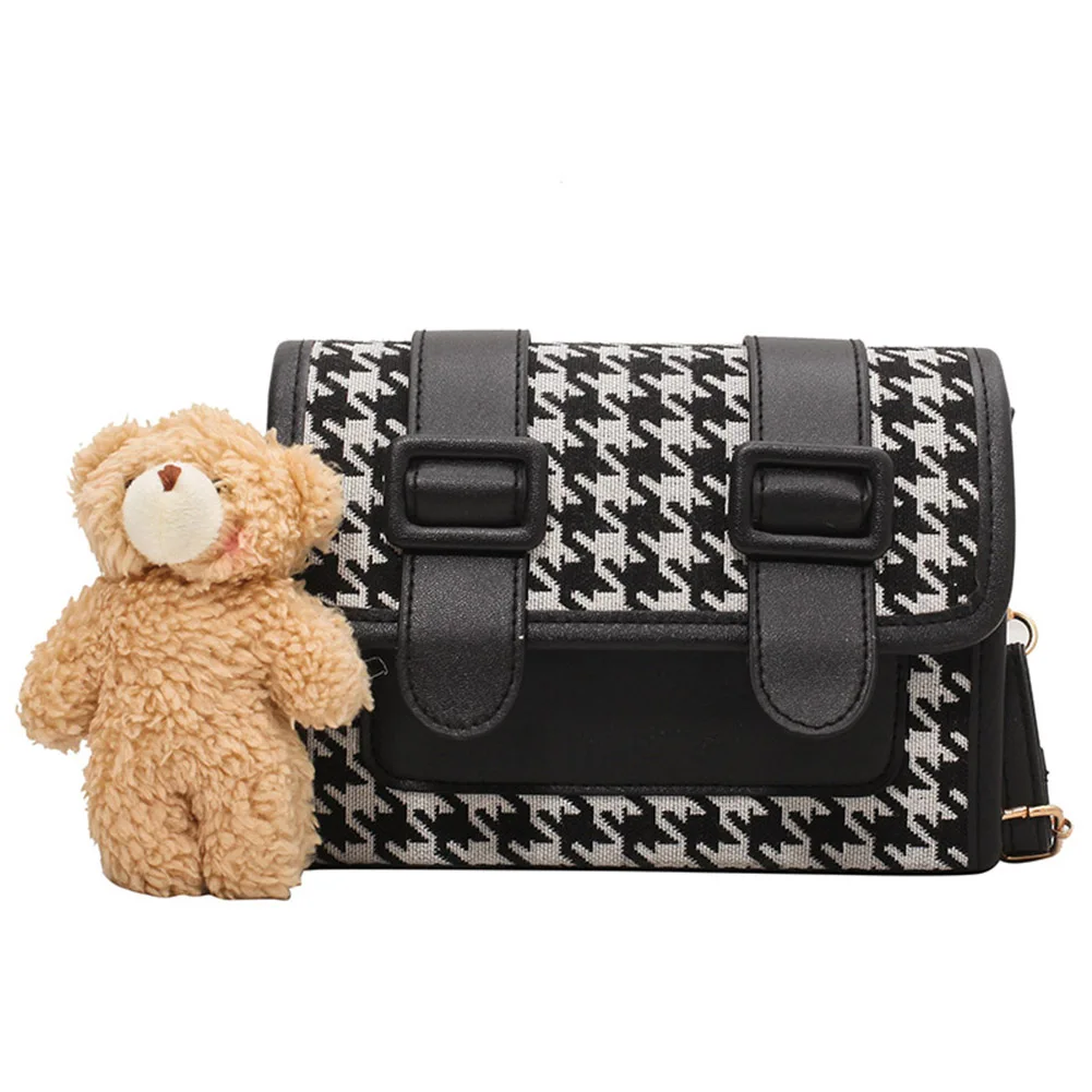 

Сумка кросс-боди Женская из искусственной кожи, маленький дизайнерский клатч с узором в шахматную клетку, Повседневная Удобная Сумочка для ...