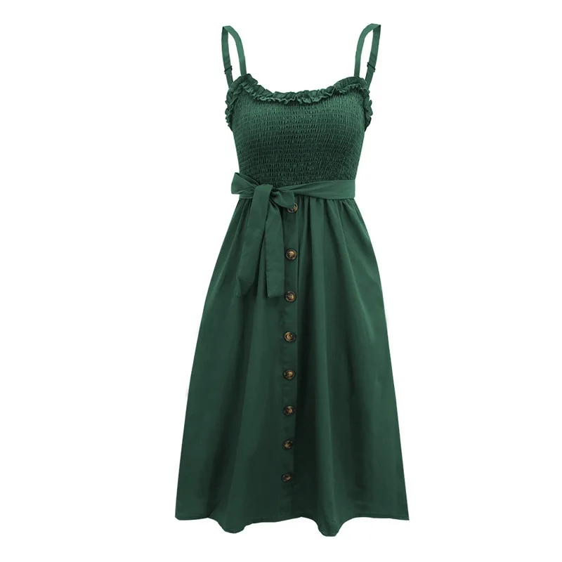

Women 2021 Summer Casual Dress Pure Color Boho Sexy Backless Spaghetti Strap Beach Dress Plus Size Midi Casual Dresses for Women