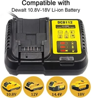 dcb112 replacement li ion battery charger for dewalt 12 v 14 4v 18v lithium cells battery charger