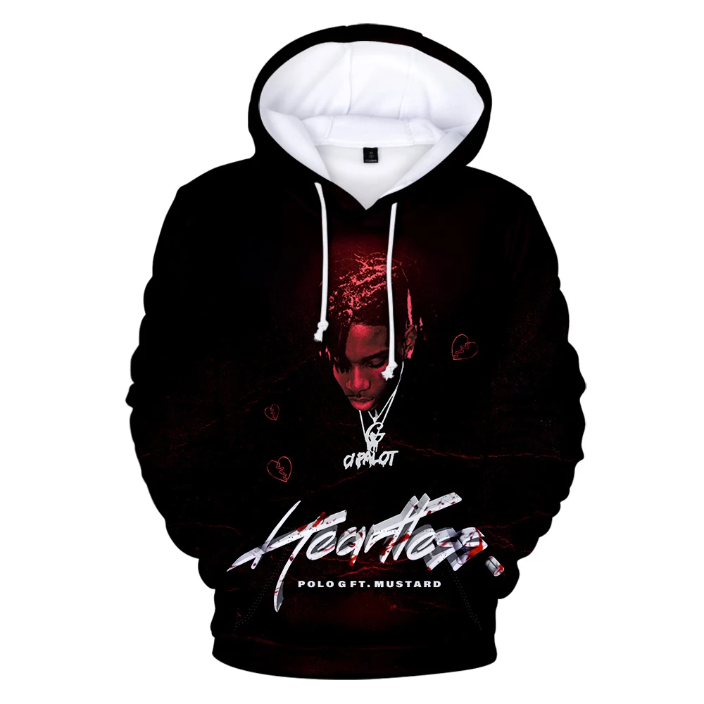 

Толстовка для мужчин и женщин Polo G Singer, модная повседневная Уличная одежда 2021, Свитшот оверсайз в стиле Харадзюку